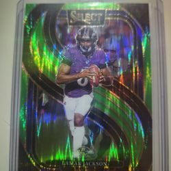 2024 Select Lamar Jackson Green Shock Prizm #121