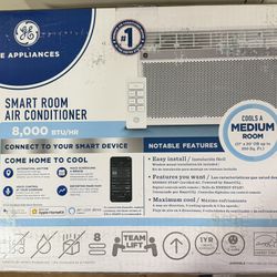 GE Windows Smart Air Conditioner 8000 BTU Medium Room 