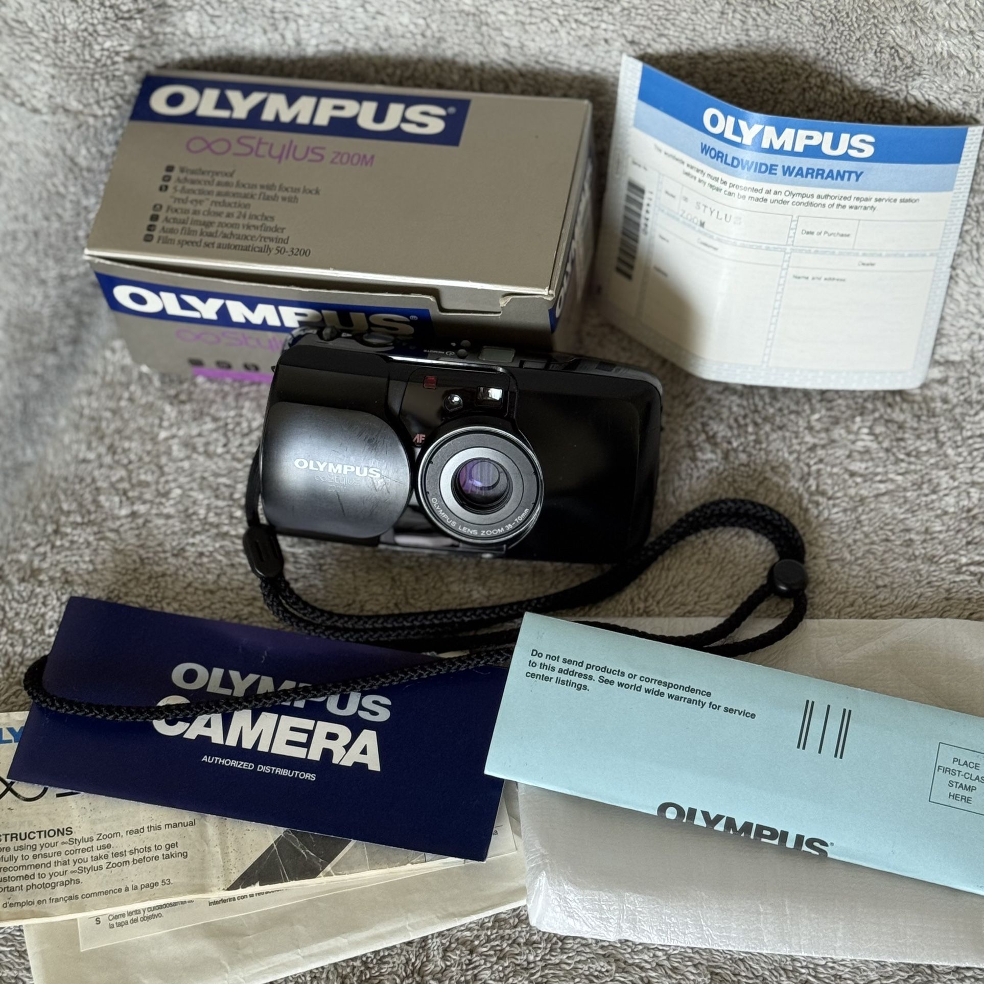 Olympus Stylus Zoom Point & Shoot Film Camera