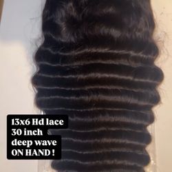 13x6 Hd Frontal 30 In Deep Wave Wig 