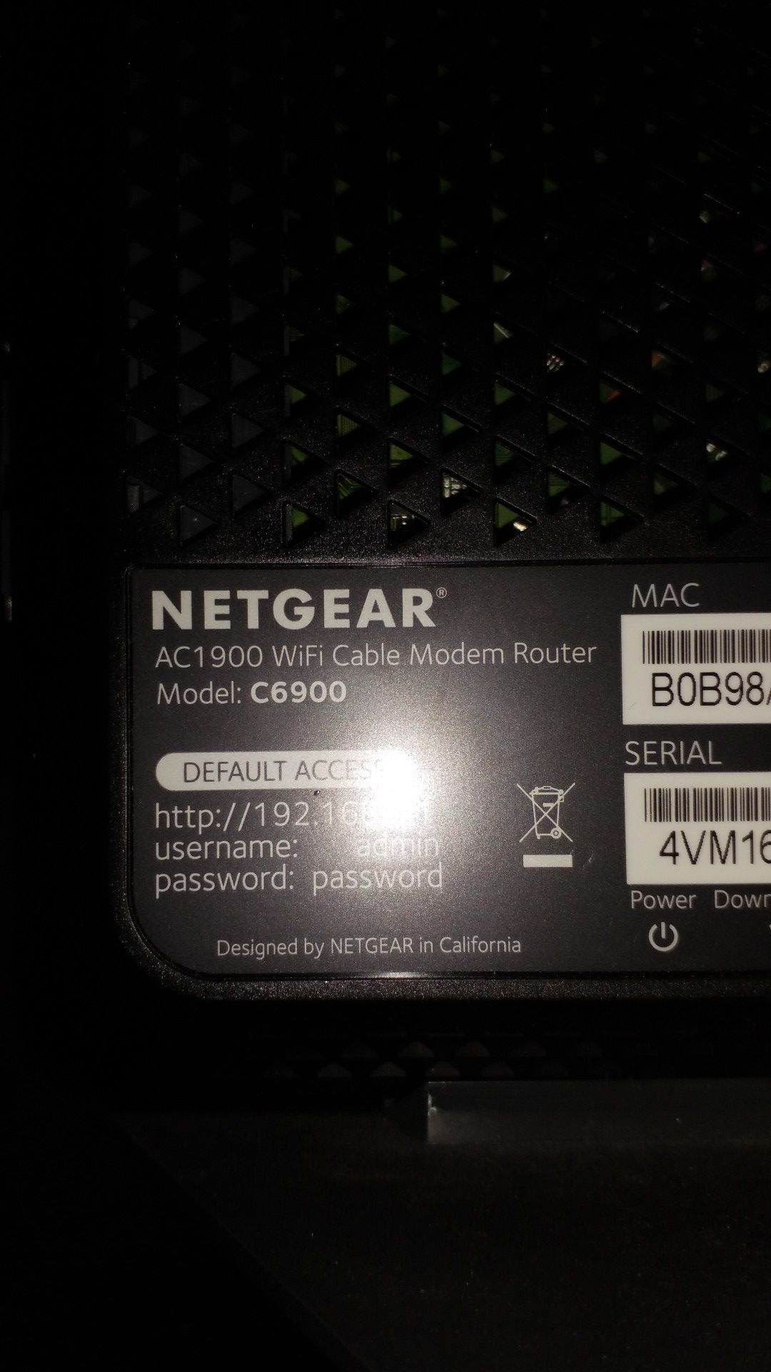 Negreanu AC1900 WiFi Cable Modem Router.