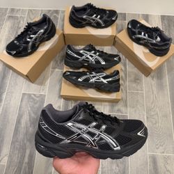 Black And Pure silver ASICS 