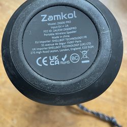 Zamkol ZK606 Pro Portable Wireless Bluetooth Speaker Enhanced Bass. As is pick up or deliver. 