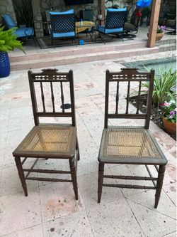 Solid wood, Victorian turn of the century chairs