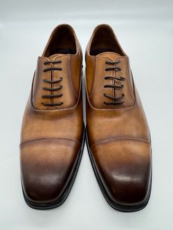 Bruno Magli Narciso Men’s Cognac Leather Oxford shoes Italy size 9