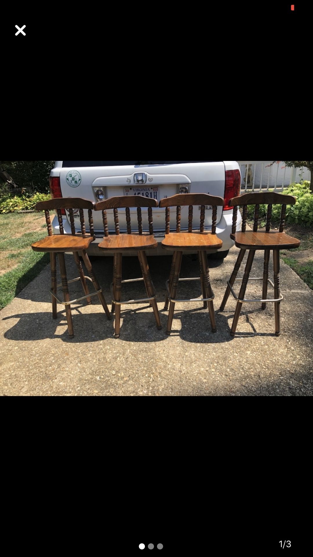 4 antique bar stools