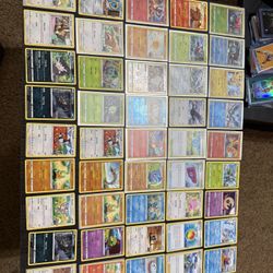 45 Pokemon Cards With Rare, Uncommon And Commons Lot 1