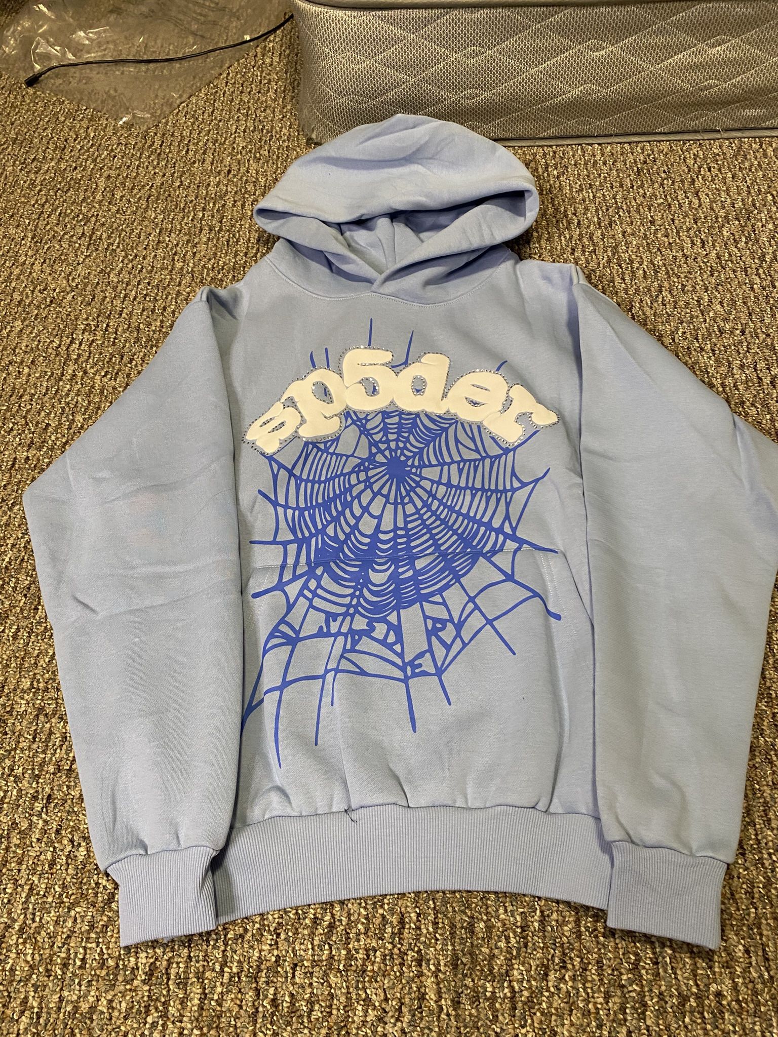 Sky Blue Sp5der hoodie