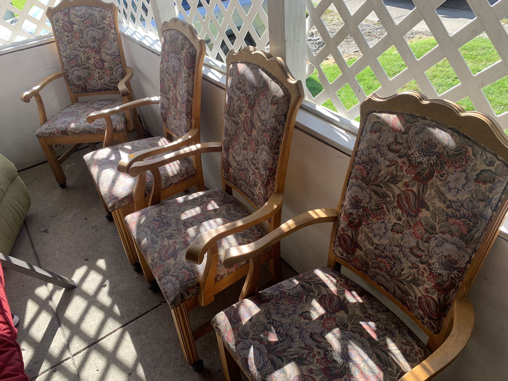 4 Church Antique Chairs For Sale