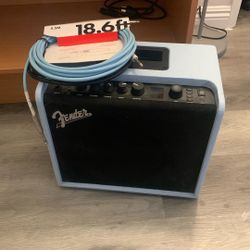 Fender Mustang LT25 And Cables 