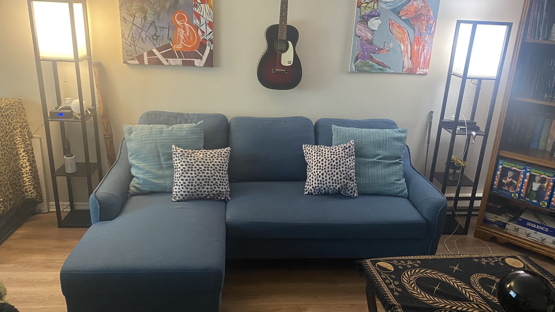 Blue L-Shape Sectional