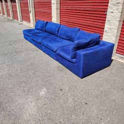Free Delivery & Setup – Royal Blue Oversized Modular Sectional | Second Chance Sofas