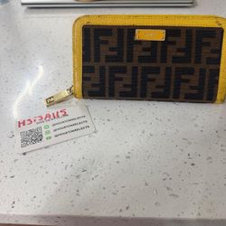 Fendi FF Logo Zip Around Wallet