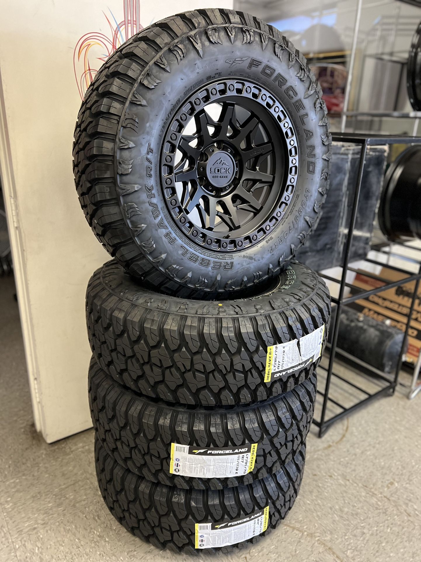 17” Lock Off-road Wheels And Forceland RT Tires (6x5.5)