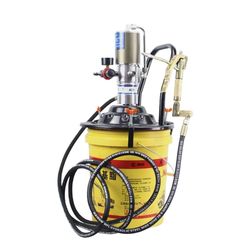 New in the box Portable Pneumatic Grease Filler Pump 60:1 Air-Operated Grease Pump for 5 Gallon / 35 LB Containers, with 11 1-/8" Rubber-Lined Followe