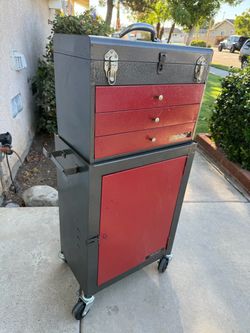 Vintage Sutherlands 2-Piece Rolling Tool Chest & Cabinet – Toolbox/ Tool Box - Lightweight