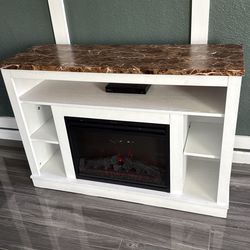 Electric fireplace tv stand