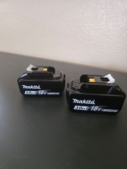 2-Pack Makita 18V LXT 3.0Ah Lithium-Ion Batteries (Model BL1830B) – Great Condition