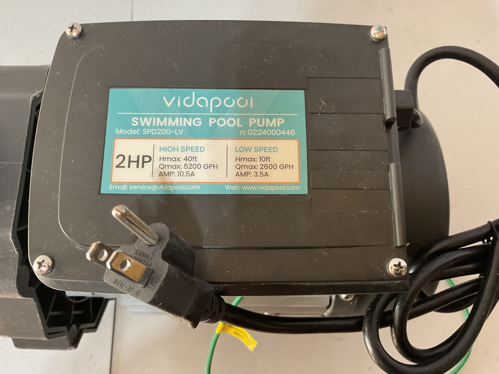 Vidapool 2-hp Swimming Pool Pump