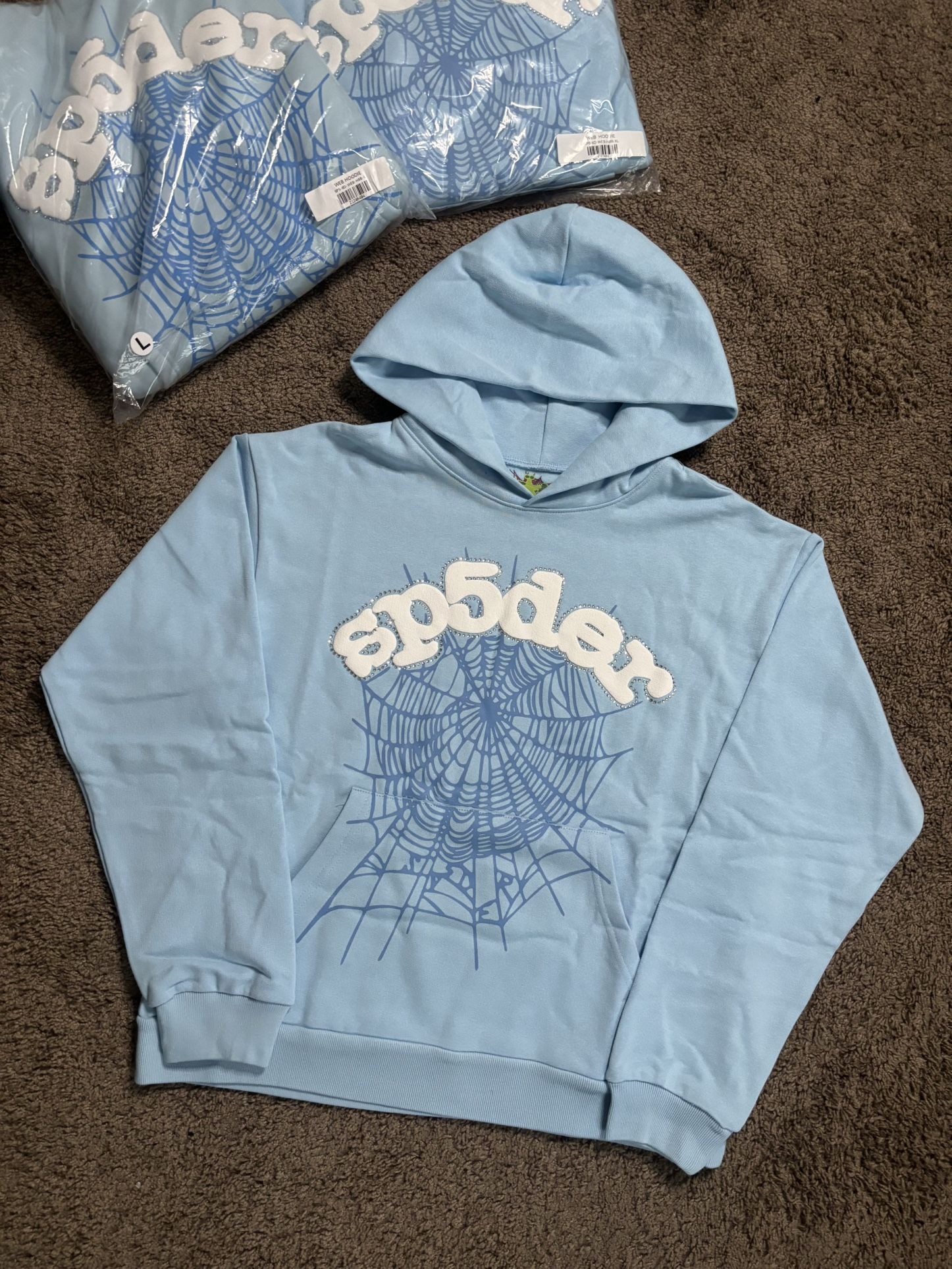 Sp5der Hoodie ‘Sky Blue’
