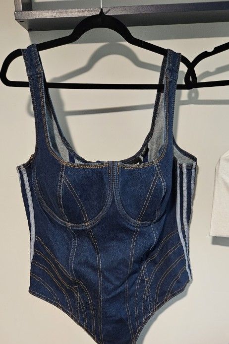IVY PARK Denim Plus Size Bodysuit