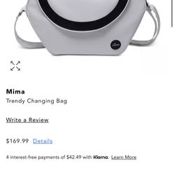 Mima Diaper Bag Hardly Used 