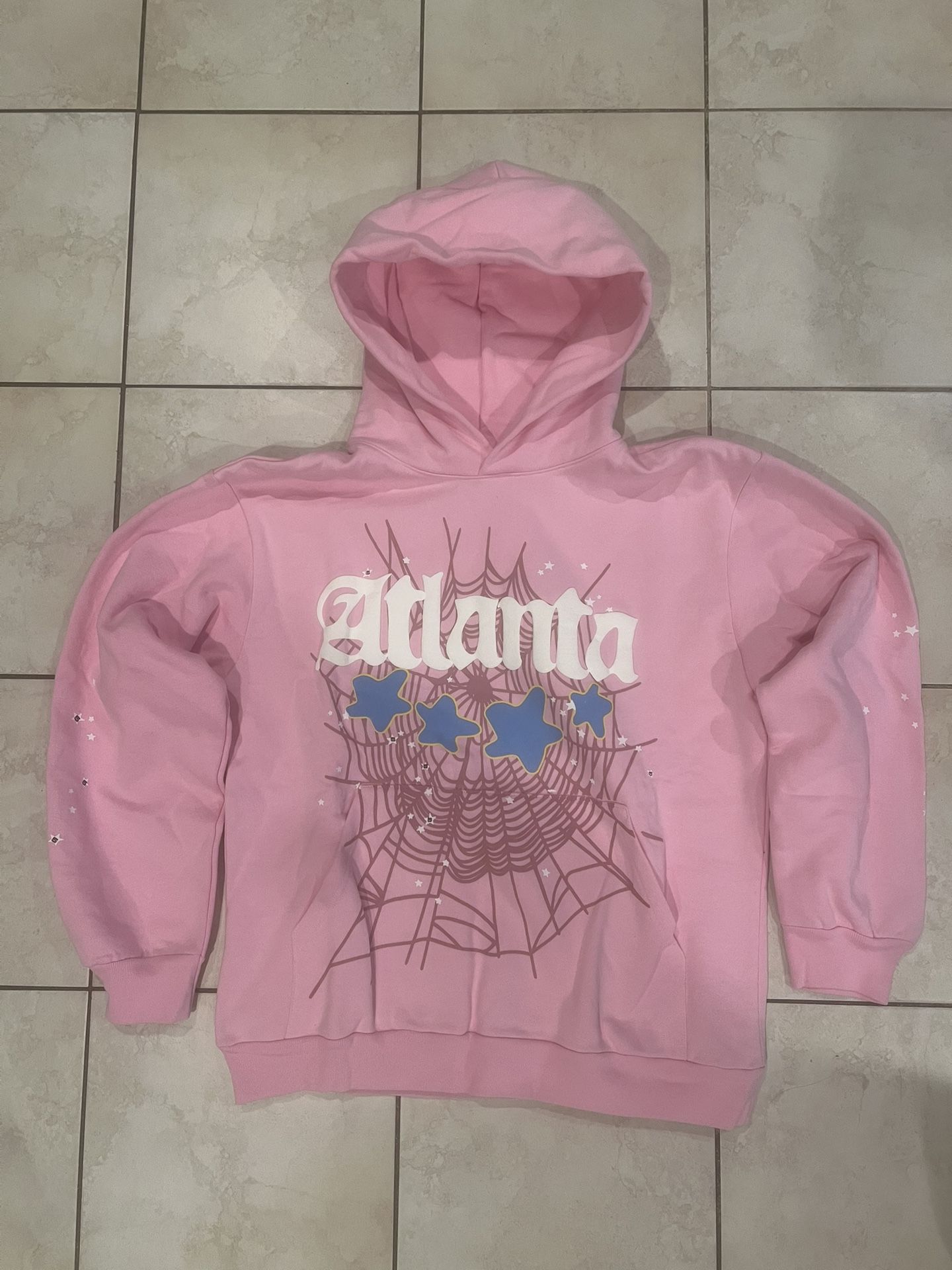 Sp5der Atlanta Pink Hoodie Size Medium
