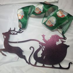 Custom Santa And Reindeer Metalwork 