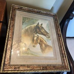 Beautiful framed horse print