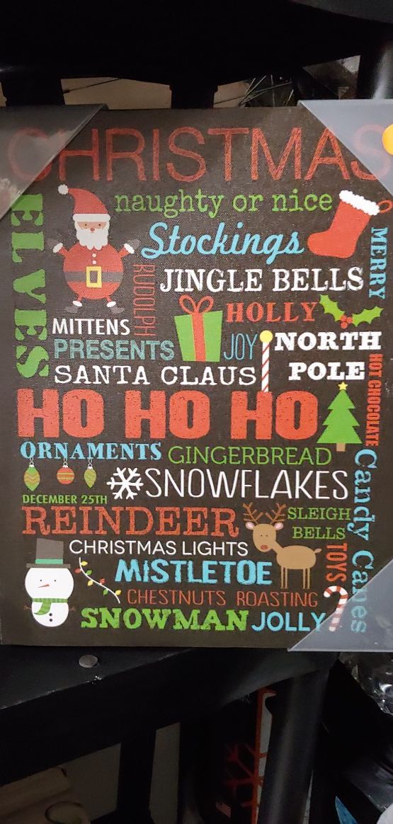 Christmas canvas decor