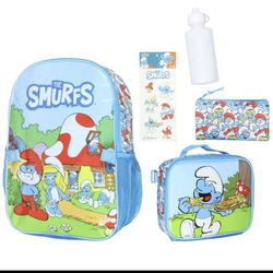 Smurf Backpack Set