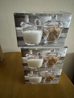 Glass Sugar And Creamer Sets 