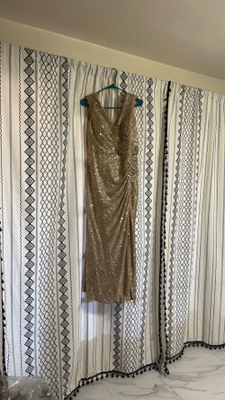 Gold Sequin Formal Dress