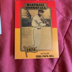 Wow! Nice Book Value For Only $1 Firm 1980-87 SSPC Baseball Immortals Cool Papa Bell #141