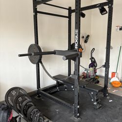 Full Rack, Bench, And Weights