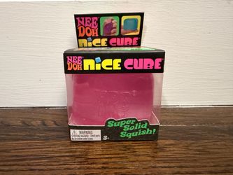 Schylling Nee Doh Needoh Nice Cube Pink Super Solid Squish