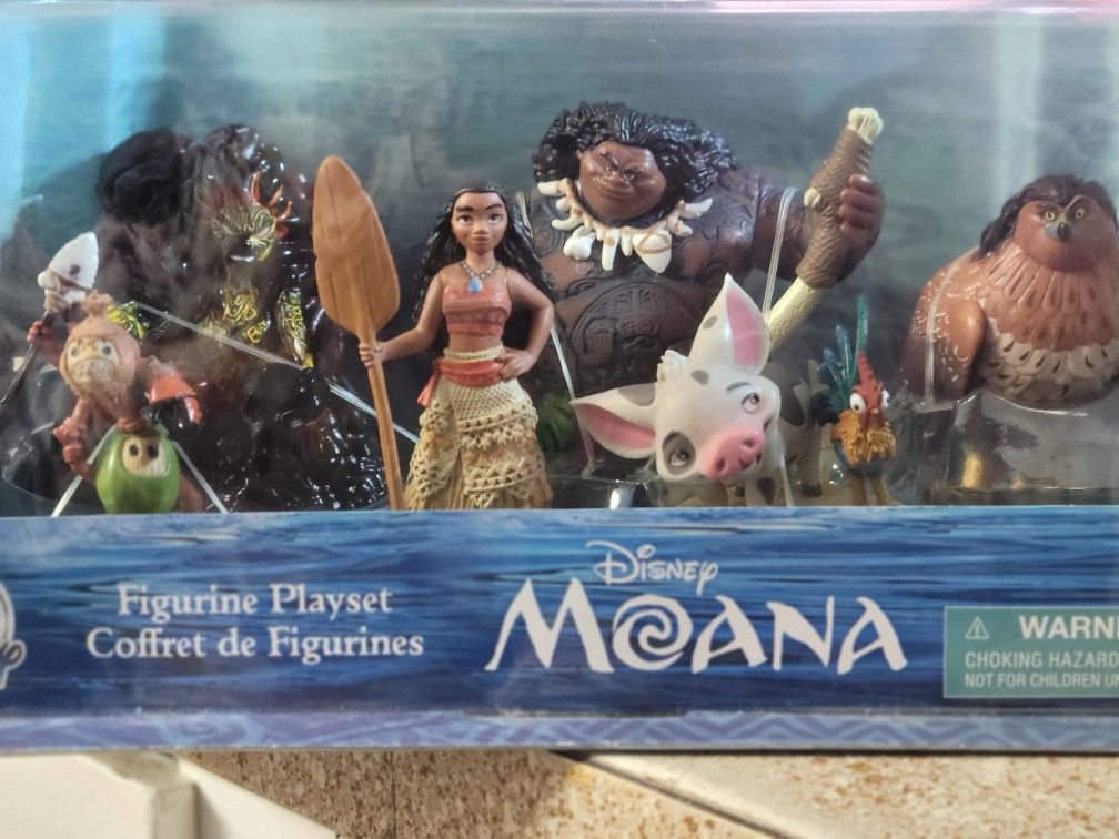 Disney Moana Figurine Set 6pieces Total Brand New