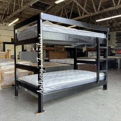 New Twin Twin Bunk Bed With Mattresses