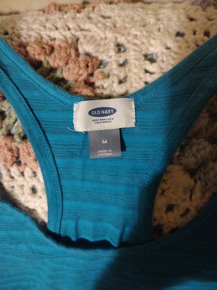 Pretty Blue Women's Old Navy Racerback Tank Top (Size: M 165/92A)