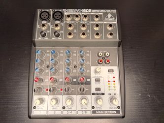 Behringer XENYX 802 8-Input 2-Bus Analog Mixer w/ Original Power Supply