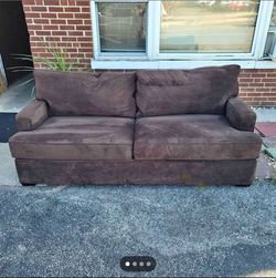 Plushy brown sofa