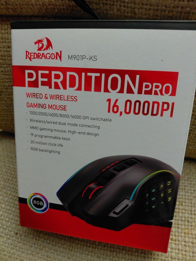 Redrawing Perdition Pro 16000 DPI Wired And Wireless Gaming Mouse