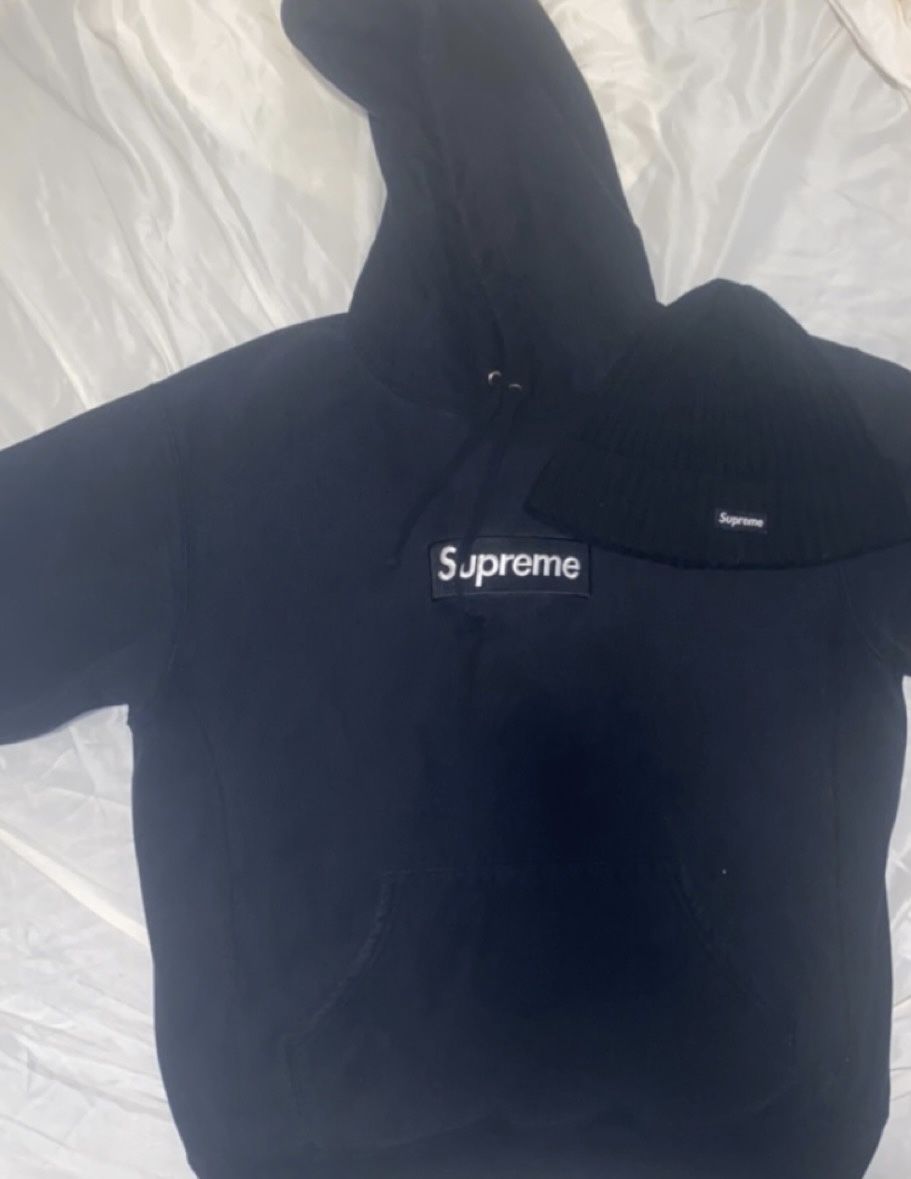 Brand New Match Supreme Hoodie And Beanie