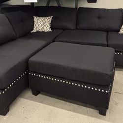 Beautiful Sectional With Ottoman 