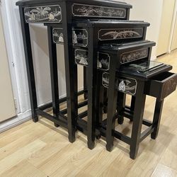 Set of 4 Mother Of Pearl Nesting Tables