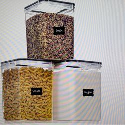 Airtight Large Food Containers W/ Lids 