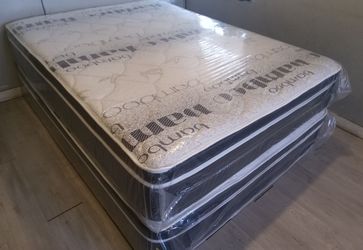 $200 Queen pillow top mattress only brand new free delivery same day