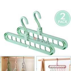 2 Pack Clothes Hangers Space Save Closet