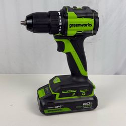 Greenworks POWERALL 24V Cordless Brushless Drill/Driver with 2Ah Battery and
