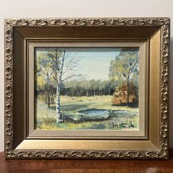 Vintage Humberto Neves Framed And Signed Original Painting 14 X 12